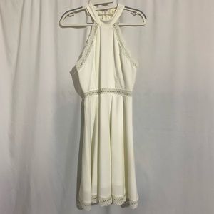 Cream white halter dress